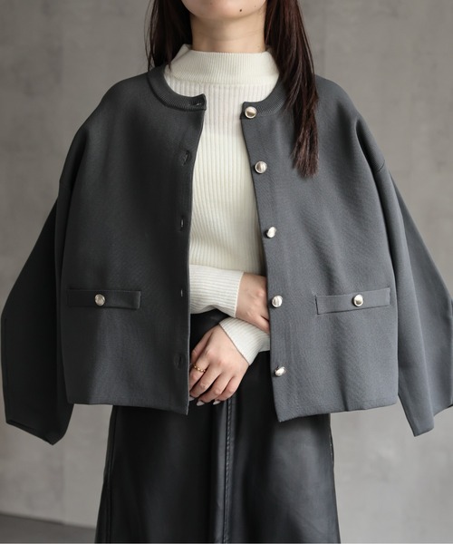 「ap retro」 ニットカーディガン FREE ブラック レディース_画像3