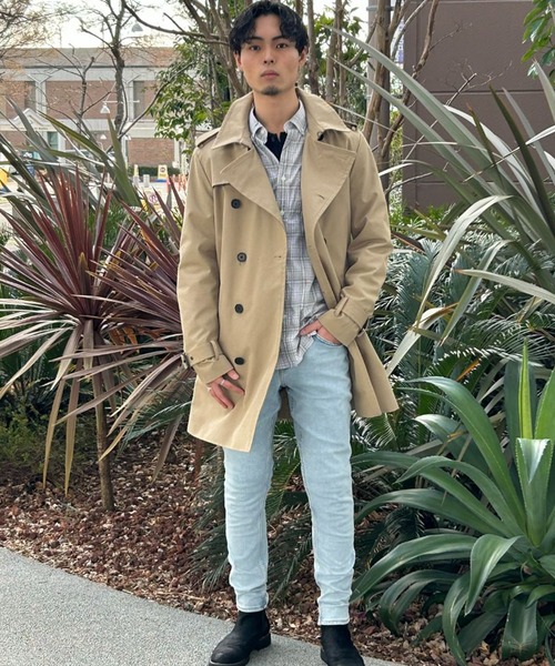 「BANANA REPUBLIC FACTORY STORE」 トレンチコート L ベージュ メンズ_画像3