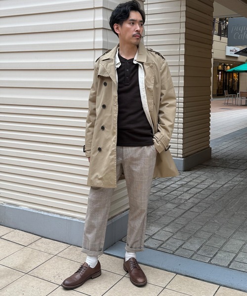「BANANA REPUBLIC FACTORY STORE」 トレンチコート L ベージュ メンズ_画像4