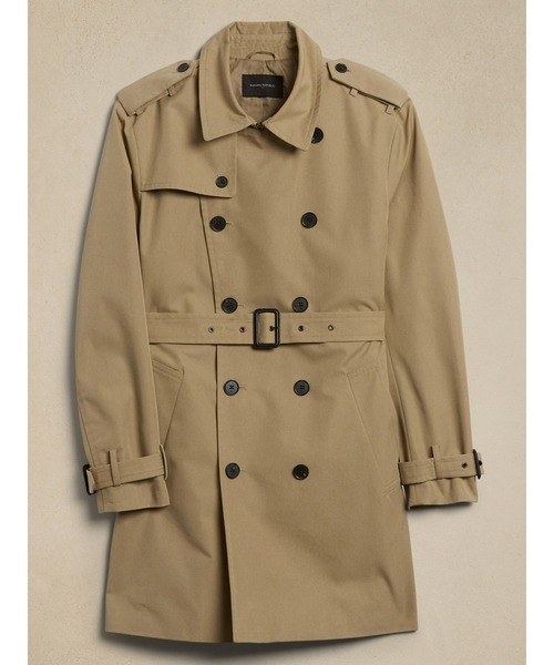 「BANANA REPUBLIC FACTORY STORE」 トレンチコート L ベージュ メンズ_画像5