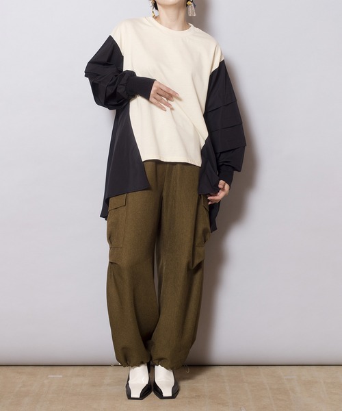 「OSMOSIS」 長袖ブラウス ONE SIZE ブラック レディース_画像2