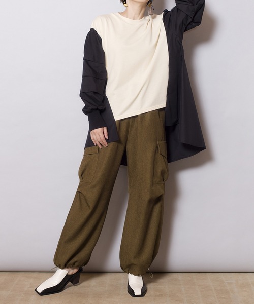 「OSMOSIS」 長袖ブラウス ONE SIZE ブラック レディース_画像3