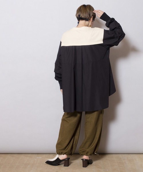 「OSMOSIS」 長袖ブラウス ONE SIZE ブラック レディース_画像5