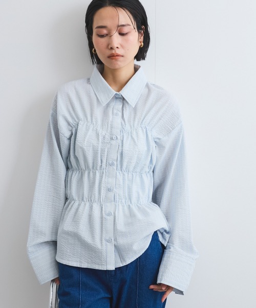 「VICKY」 長袖ブラウス M ブルー系その他 レディース_画像7
