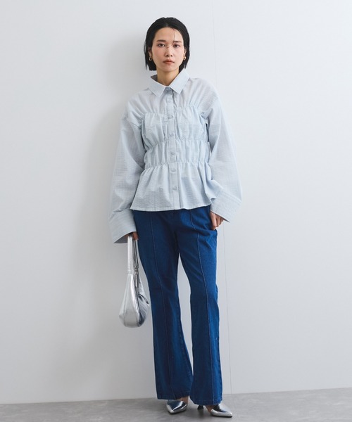 「VICKY」 長袖ブラウス M ブルー系その他 レディース_画像8