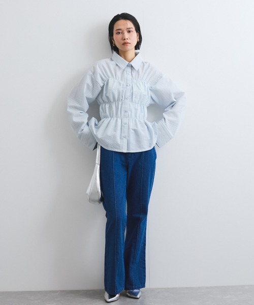 「VICKY」 長袖ブラウス M ブルー系その他 レディース_画像9