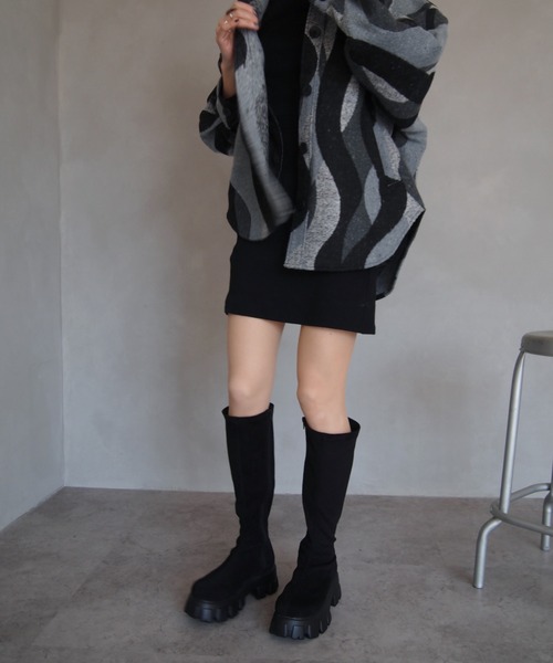 「VIVIAN」 ロングブーツ S ブラック レディース_画像6