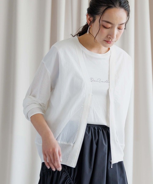 「RAW FUDGE」 カーディガン M ホワイト レディース_画像4