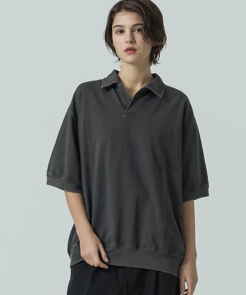 「SLICK」 7分袖Tシャツ 1 ライトグレー メンズ_画像3