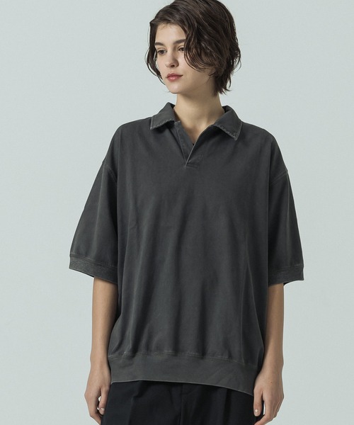 「SLICK」 7分袖Tシャツ 1 ライトグレー メンズ_画像4