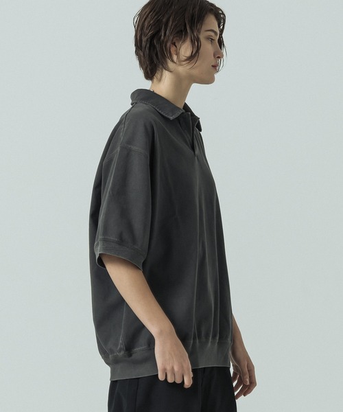 「SLICK」 7分袖Tシャツ 1 ライトグレー メンズ_画像5