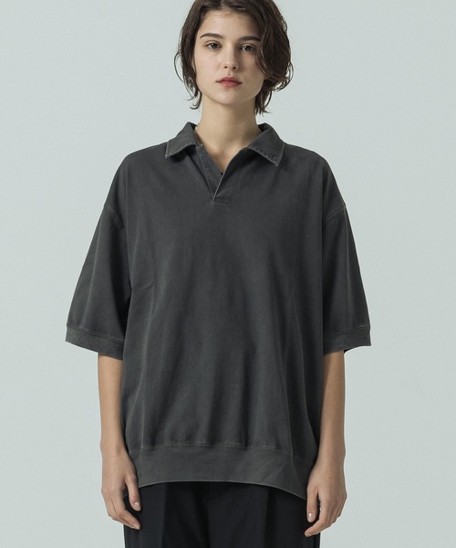「SLICK」 7分袖Tシャツ 1 ライトグレー メンズ_画像7