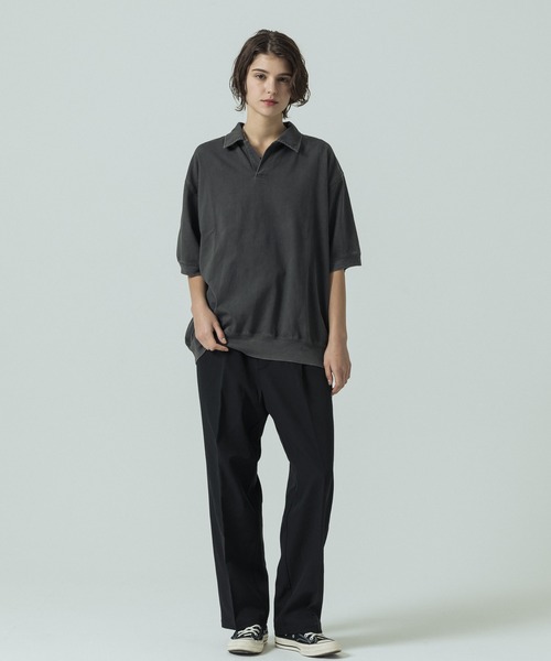 「SLICK」 7分袖Tシャツ 1 ライトグレー メンズ_画像9