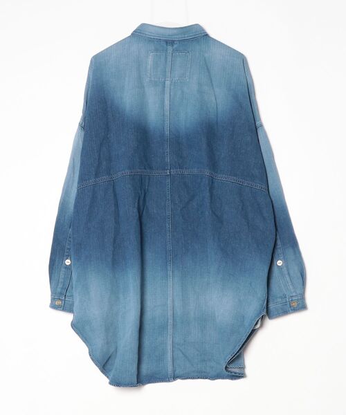 「NATAL DESIGN」 長袖シャツ LARGE インディゴブルー メンズ_画像2