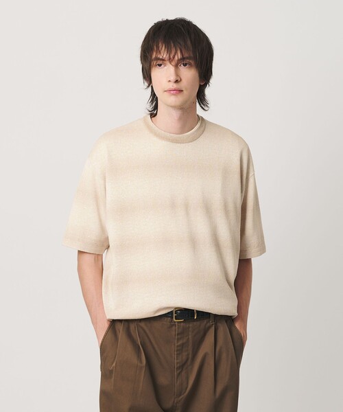 セーター ニット シアー オンブレ ボーダー クルーネック Tシャツ ウォッシャブル メンズ | BEAUTY＆YOUTH UNITED ARROWS | 02