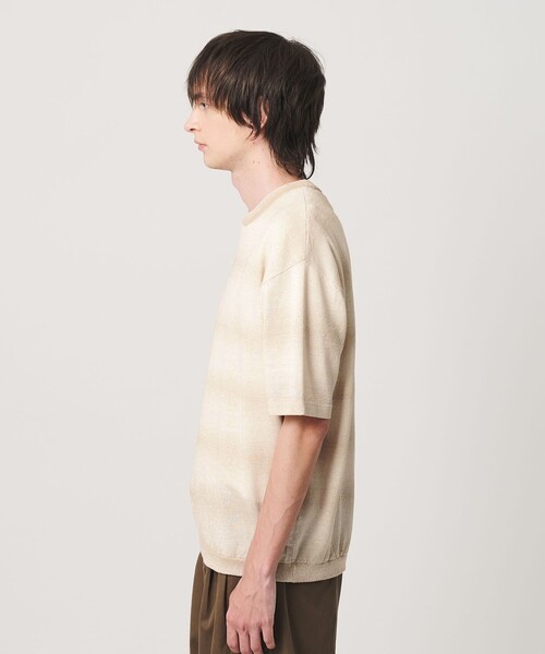 セーター ニット シアー オンブレ ボーダー クルーネック Tシャツ ウォッシャブル メンズ | BEAUTY＆YOUTH UNITED ARROWS | 07