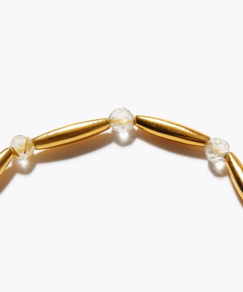 ブレスレット 「amulette」 「煌びやかな金運へ」ゴールドルチルクォーツ ダブルフェイス ブレスレット レディースの画像
