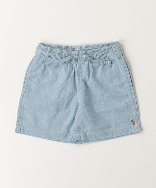 ワイドパンツ パンツ ビッグ フィット コットン シャンブレー ショートパンツ キッズ 子供服 男の子の画像