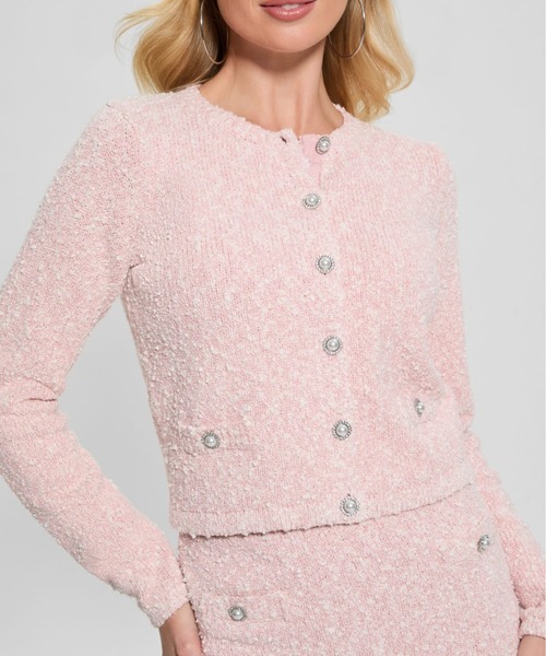 「Guess」 ニットカーディガン X-SMALL ピンク レディース_画像7