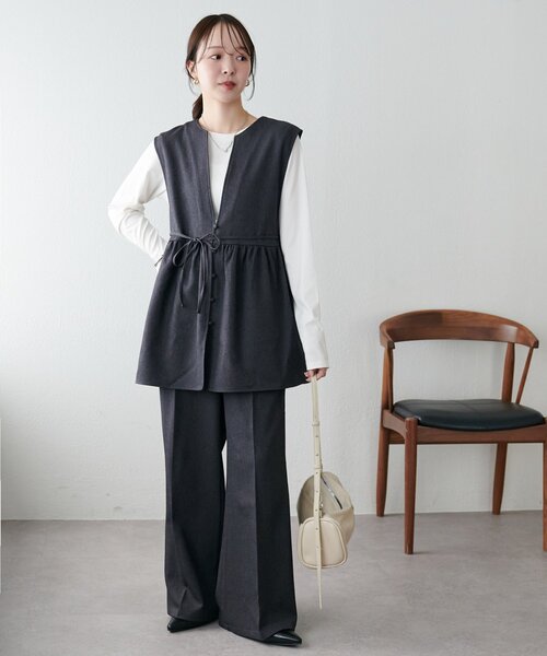 「DISCOAT」 セットアップ MEDIUM ブラウン レディース_画像2