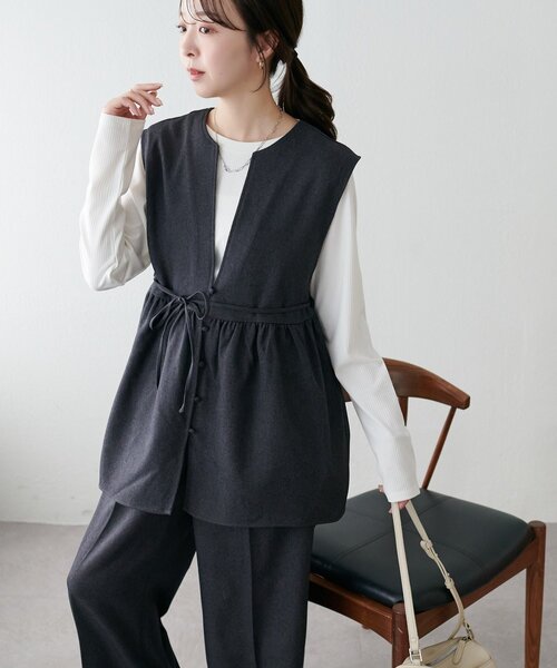 「DISCOAT」 セットアップ MEDIUM ブラウン レディース_画像9