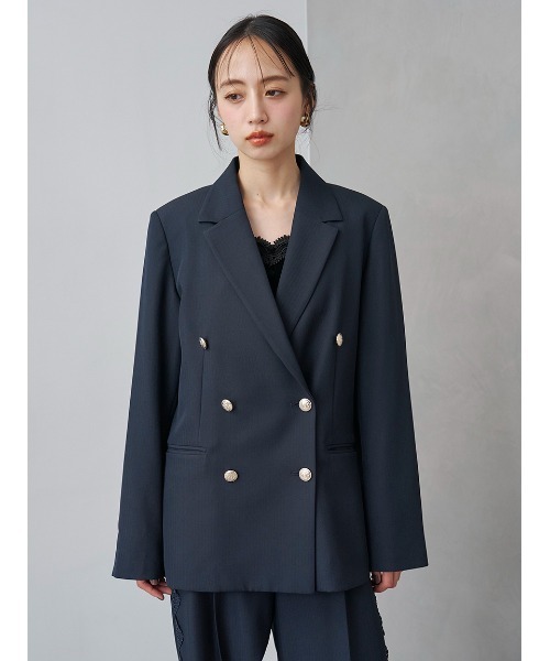 【SNIDEL】新品タグ付き 25SS シングル ジャケット 金ボタン ネイビー SNIDEL（スナイデル） ジャケット テーラードジャケット