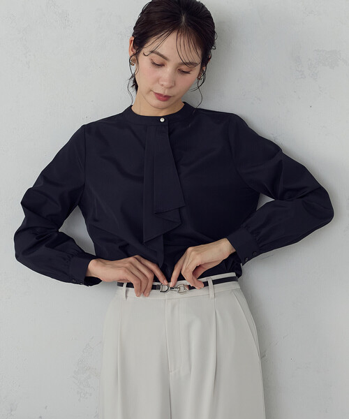 「COMME CA ISM」 長袖ブラウス MEDIUM ホワイト レディース_画像4