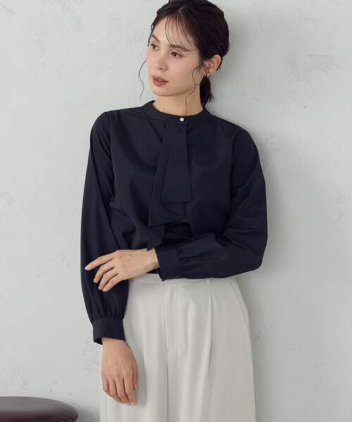 「COMME CA ISM」 長袖ブラウス MEDIUM ホワイト レディース_画像5