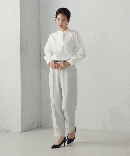 「COMME CA ISM」 長袖ブラウス MEDIUM ホワイト レディース_画像8