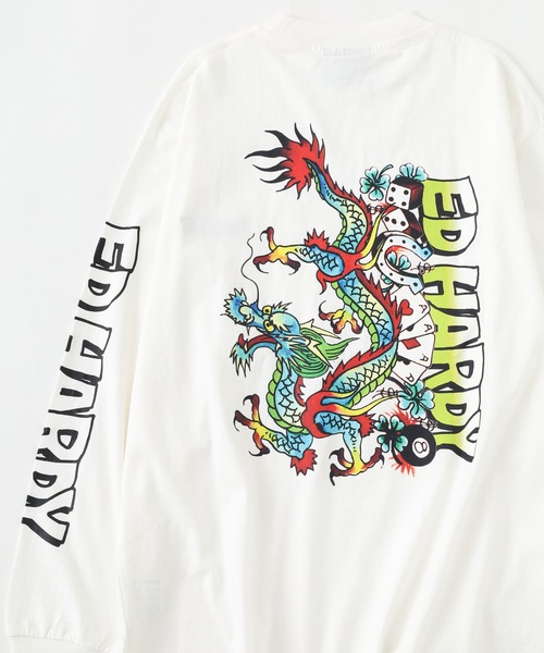 tシャツ ED HARDY ルーズサイズ長袖Tシャツ メンズ レディース | Ed Hardy | 01