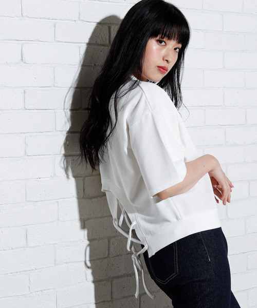 Tシャツ Tシャツ Wego バックレースアップtシャツ Zozotown 通販 Paypayモール