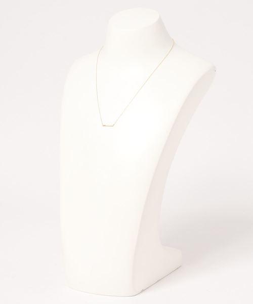 con affetto ネックレス K18ダイヤバーネックレス レディース