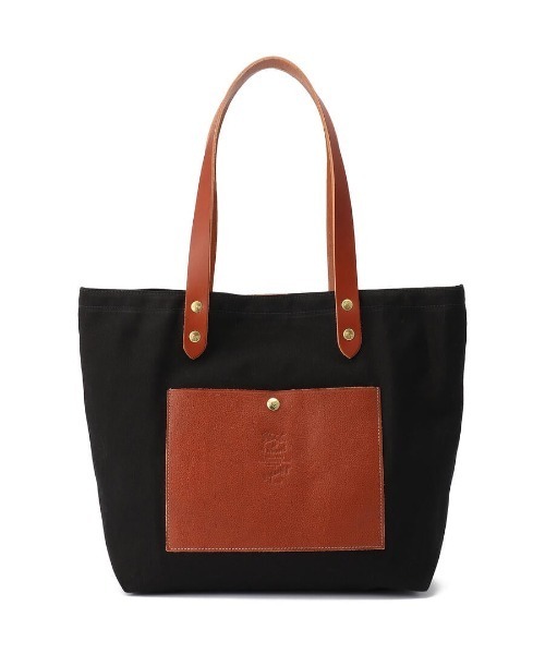 トートバッグ IL BISONTE / CANVAS x LEATHER / トートバッグ レディース メンズの画像