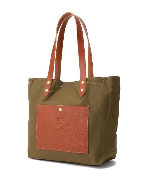 トートバッグ IL BISONTE / CANVAS x LEATHER / トートバッグ レディース メンズの画像