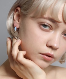 【cui-cui】カラーストーンピアス　K10YG ブルーオパール cui-cui（キュイキュイ） ピアス カラーストーン ピアス | K10YG