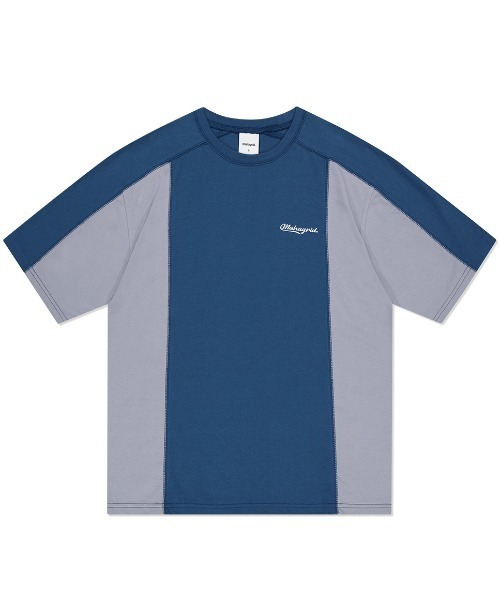 tシャツ 「mahagrid/マハグリッド」BLOCK SECTION TEE/切り替え 半袖 カットソー レディース メンズ MAHAGRID tシャツ 「mahagrid/マハグリッド」BLOCK SECTION TEE