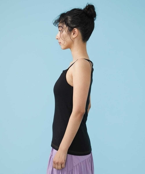 Jocomomola（ホコモモラ） キャミソール 「2WAY」フライス レース