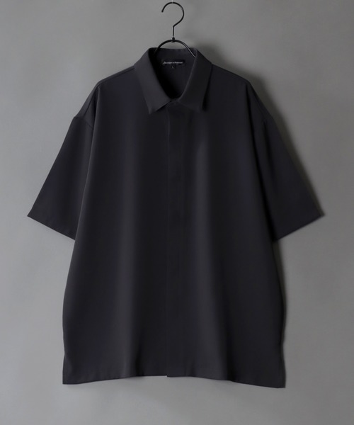 SITRY シャツ Polyester twill Fly front shirt/別注 ドレープ