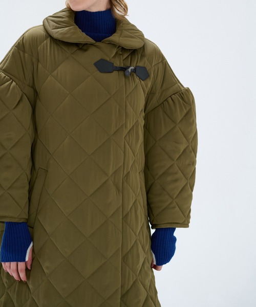 LANVIN en Bleu ダウン ダウンジャケット サテンキルティングコート 