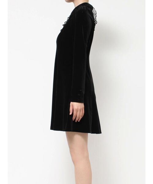 EATME（イートミー） ワンピース レースデコルテベロアミニワンピース