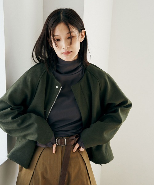 marjour（マージュール） ノーカラーコート コート NO COLLAR COAT
