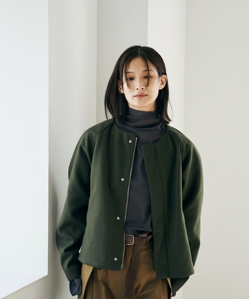 marjour ノーカラーコート コート NO COLLAR COAT レディース