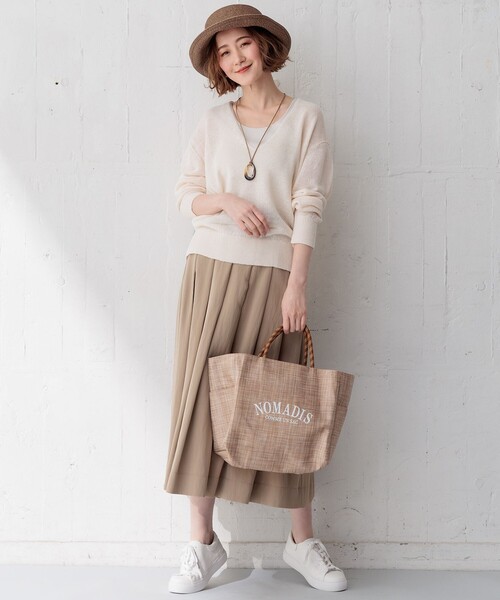 ニット セーター 「CLASSY.6月号掲載/洗える」ピュアリネンバルキー Vネックニット レディース 23区 ニット セーター 「CLASSY.6月号掲載/洗える」ピュアリネン