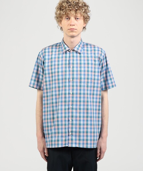 【美品】INDIVIDUALIZED SHIRTS キャンプカラー シャツ L INDIVIDUALIZED SHIRTS シャツ 「別注」INDIVIDUALIZED コットン