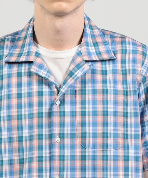 【美品】INDIVIDUALIZED SHIRTS キャンプカラー シャツ L INDIVIDUALIZED SHIRTS シャツ 「別注」INDIVIDUALIZED コットン