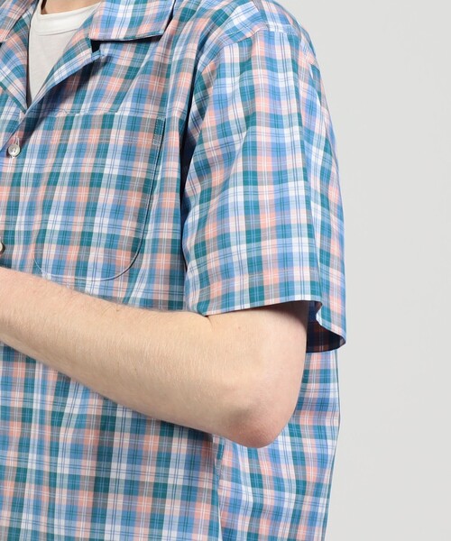 【美品】INDIVIDUALIZED SHIRTS キャンプカラー シャツ L INDIVIDUALIZED SHIRTS シャツ 「別注」INDIVIDUALIZED コットン
