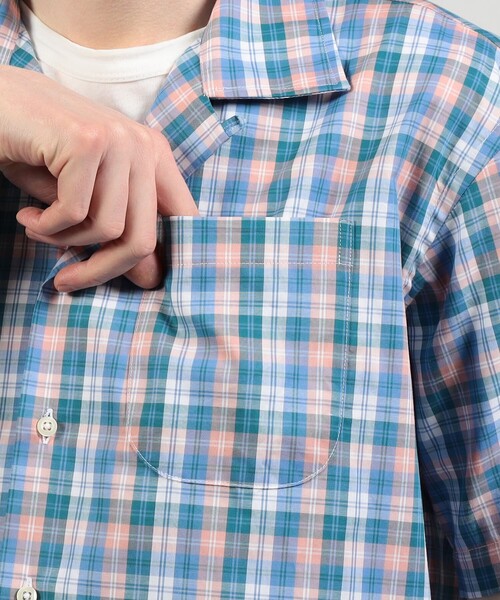 【美品】INDIVIDUALIZED SHIRTS キャンプカラー シャツ L INDIVIDUALIZED SHIRTS シャツ 「別注」INDIVIDUALIZED コットン