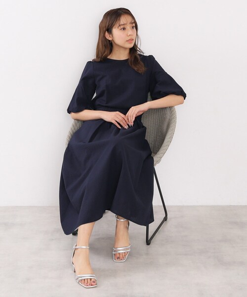*ERDEM* シアーサッカーフローラルスカート index スカート サッカーストライプロングフレアスカート「洗濯