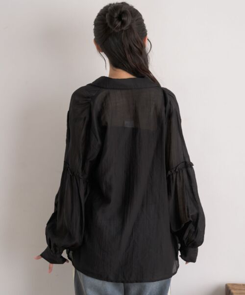 RETROGIRL ブラウス シャツ シャーリングキャミsetシャツ