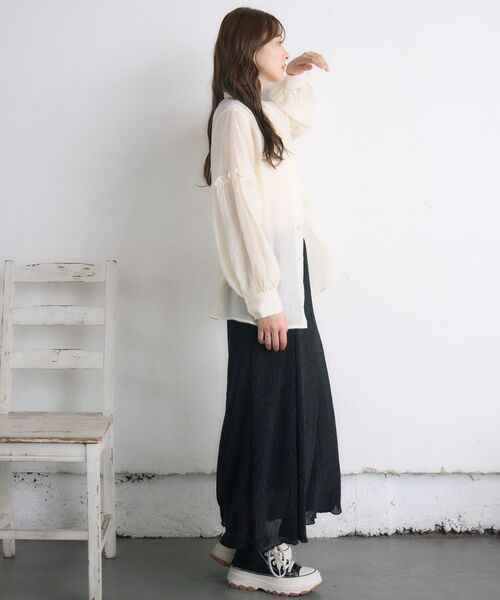 RETROGIRL ブラウス シャツ シャーリングキャミsetシャツ
